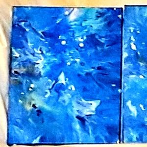 3 piece 11"x14" canvas acrylic painting